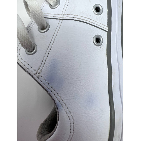 Converse All Star Junior Leather Sneaker Size 6 Blue Spots on‎ Left Side in Pic. - Picture 7 of 8